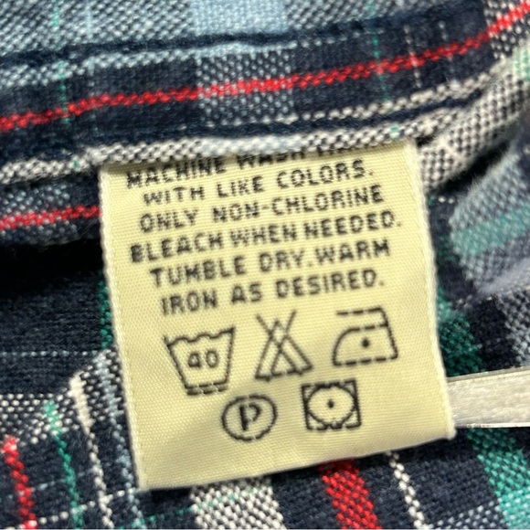 Eddie Bauer Mens Checkered Button Up Shirt Long Sleeve Cotton Country Casual - Picture 11 of 11